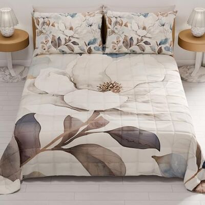 PETTI Artigiani Italiani Couvre-lit carré et demi été 220 x 260 cm 100 g/m² double face, couette carrée et demi printemps, couette légère, florale 16, 100% fabriquée en Italie PETTI Artigiani Italiani Couvre-lit carré et demi été 220 x 260 cm 100 g/m² double face, couette carrée et demi printemps, couette légère, florale 16, 100% fabriquée en Italie