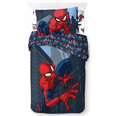 Jay Franco Marvel Spiderman Rues de la Ville, Parure de lit Enfant 140x200 cm, 100% Coton, lit 1 Personne Comprend Housse de Couette, Drap Housse & taie d'oreiller Convient aux Lits de 90x190cm à 90x200cm Jay Franco Marvel Spiderman Rues de la Ville, Parure de lit Enfant 140x200 cm, 100% Coton, lit 1 Personne Comprend Housse de Couette, Drap Housse & taie d'oreiller Convient aux Lits de 90x190cm à 90x200cm