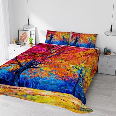 Italian Bed Linen Parure de lit impression numérique rêve d'auteur, couverture totale, fabriquée en Italie, double, 47 Italian Bed Linen Parure de lit impression numérique rêve d'auteur, couverture totale, fabriquée en Italie, double, 47