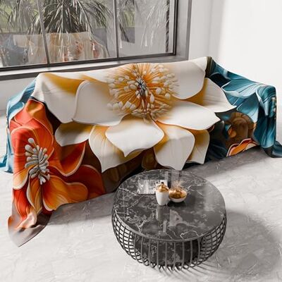 PETTI Artigiani Italiani Couvre-lit pour lit double printemps été, couverture légère pour lit double, drap de lit, floral 05-10 100% fabriqué en Italie PETTI Artigiani Italiani Couvre-lit pour lit double printemps été, couverture légère pour lit double, drap de lit, floral 05-10 100% fabriqué en Italie