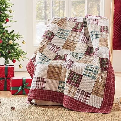 Greenland Home Fashions Greenland Home Oxford Plaid 100% coton Rouge Greenland Home Fashions Greenland Home Oxford Plaid 100% coton Rouge