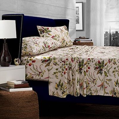 Tribeca Living Maui Printed Pocket Percale Set de feuilles pour lit King Multicolore Tribeca Living Maui Printed Pocket Percale Set de feuilles pour lit King Multicolore