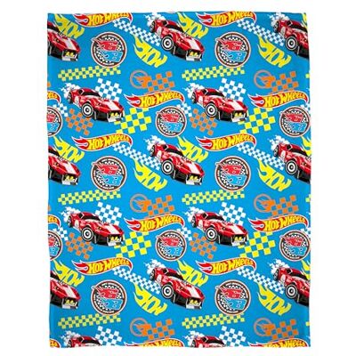 Character World Hot Wheels Couverture polaire super douce et chaude Motif flamme Bleu 100 x 150 cm Character World Hot Wheels Couverture polaire super douce et chaude Motif flamme Bleu 100 x 150 cm