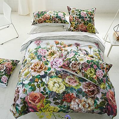 Designers Guild Housse de couette imprimée en satin de coton, Grandiflora Designers Guild Housse de couette imprimée en satin de coton, Grandiflora