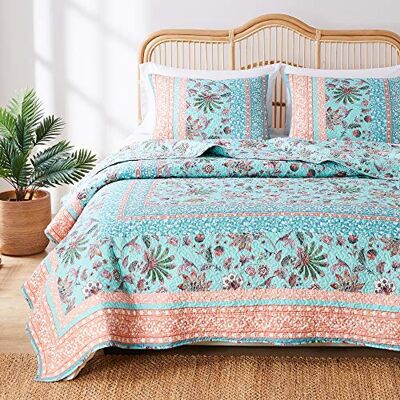 Greenland Home Fashions Greenland Home Parure de lit 2 pièces Turquoise, lit simple/XL Greenland Home Fashions Greenland Home Parure de lit 2 pièces Turquoise, lit simple/XL