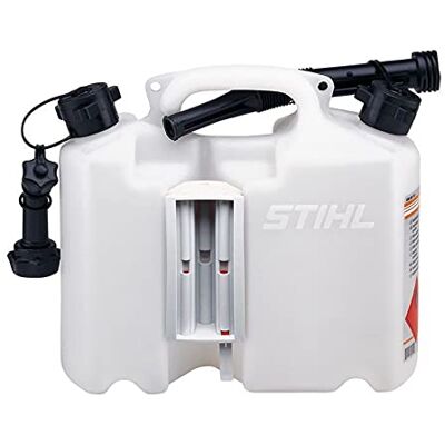 Stihl 8810123 Bidon combiné professionnel pour 5 l de carburant et 3 l d'huile de chaîne de tronçonneuse de couleur blanche Stihl 8810123 Bidon combiné professionnel pour 5 l de carburant et 3 l d'huile de chaîne de tronçonneuse de couleur blanche