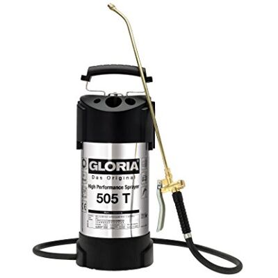 Gloria Pulvérisateur Haute Performance 505 T INOX 5L Pour Jardin, Plantes Pression de 6 bar avec pompe en laiton & manomètre Joints NBR résistants & vidange complète du réservoir Pour nettoyage Gloria Pulvérisateur Haute Performance 505 T INOX 5L Pour Jardin, Plantes Pression de 6 bar avec pompe en laiton & manomètre Joints NBR résistants & vidange complète du réservoir Pour nettoyage