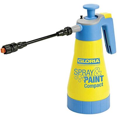 Gloria Pulvérisateur Spray & Paint Compact 1,25L Lasure, Peinture & Huile Buse à jet plat 65° avec joints FKM résistants Pression de 3 bar pour l'entretien du bois sans gouttes ni pinceau Gloria Pulvérisateur Spray & Paint Compact 1,25L Lasure, Peinture & Huile Buse à jet plat 65° avec joints FKM résistants Pression de 3 bar pour l'entretien du bois sans gouttes ni pinceau