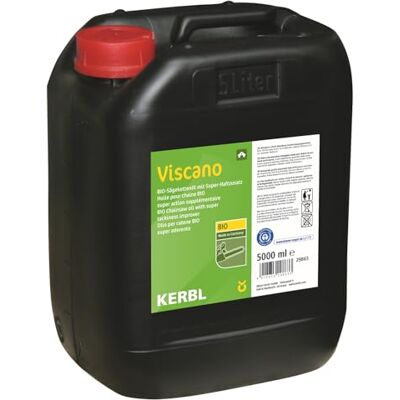 Kerbl Viscano 29863 Huile bio pour chaîne de tronçonneuse (contenance 5 litres, respectueuse de l'environnement, lubrification, biodégradable) Bidon de 5 litres d'huile de tronçonneuse biodégradable pour l'été et l'hiver, respectueuse de l'environnement Kerbl Viscano 29863 Huile bio pour chaîne de tronçonneuse (contenance 5 litres, respectueuse de l'environnement, lubrification, biodégradable) Bidon de 5 litres d'huile de tronçonneuse biodégradable pour l'été et l'hiver, respectueuse de l'environnement