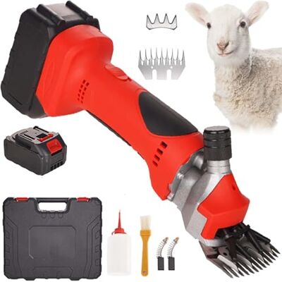 POCDUUA Cisailles à Moutons Portables, Rechargeables Et Sans Fil, Tondeuses éLectriques Professionnelles Rechargeables pour Tonte Laine Des Moutons, ChèVres, Bovins Et Autres Animaux D'éLevage,9-tooth POCDUUA Cisailles à Moutons Portables, Rechargeables Et Sans Fil, Tondeuses éLectriques Professionnelles Rechargeables pour Tonte Laine Des Moutons, ChèVres, Bovins Et Autres Animaux D'éLevage,9-tooth