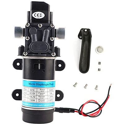 Hyuduo Pompe à eau auto-amorçante 12V 24V Pompe haute pression 120 W, débit 10 L/min pour système d’arrosage, alimentation en eau, bateau et remorque Hyuduo Pompe à eau auto-amorçante 12V 24V Pompe haute pression 120 W, débit 10 L/min pour système d’arrosage, alimentation en eau, bateau et remorque