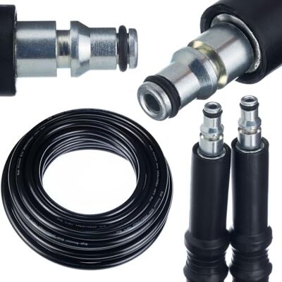 Rosfix Tuyau haute pression 15m Click Connect Nylon Renforcé, 200 Bar, 60°C Pièce de rechange pour nettoyeur haute pression AR Blue Clean, Michelin, Black+Decker, Makita, Stanley Accessoire de Rosfix Tuyau haute pression 15m Click Connect Nylon Renforcé, 200 Bar, 60°C Pièce de rechange pour nettoyeur haute pression AR Blue Clean, Michelin, Black+Decker, Makita, Stanley Accessoire de