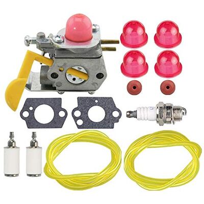 Hippotech Carburateur C1U-W18 C1U-W24 530071822 avec filtre à carburant pour débroussailleuse Craftsman Poulan Weedeater MX550 MX557 P1500 P2500 P3500 TE475 TE475Y XT260 XT700 débroussailleuse Hippotech Carburateur C1U-W18 C1U-W24 530071822 avec filtre à carburant pour débroussailleuse Craftsman Poulan Weedeater MX550 MX557 P1500 P2500 P3500 TE475 TE475Y XT260 XT700 débroussailleuse