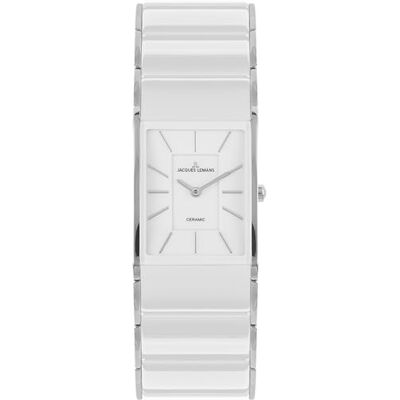 JACQUES LEMANS Dublin 1-1940B Montre pour femme avec bracelet en métal massif en acier inoxydable, Blanc., Bracelet JACQUES LEMANS Dublin 1-1940B Montre pour femme avec bracelet en métal massif en acier inoxydable, Blanc., Bracelet