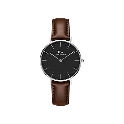 Daniel Wellington Petite montre Bristol, argent/noir, 32mm, Bracelet Daniel Wellington Petite montre Bristol, argent/noir, 32mm, Bracelet