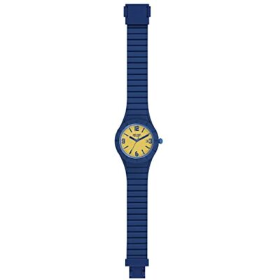 HIP HOP Montre collection X MAN cadran analogique mouvement seulement temps 3H quartz et bracelet en silicone pour homme, Bleu Delft-Jaune, Taglia Unica, Bracelet HIP HOP Montre collection X MAN cadran analogique mouvement seulement temps 3H quartz et bracelet en silicone pour homme, Bleu Delft-Jaune, Taglia Unica, Bracelet