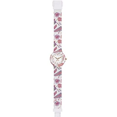 HIP HOP Montre collection CROCHET cadran ANALOGIQUE mouvement UNIQUEMENT TEMPO 3H quartz et bracelet en silicone pour femme, Multicolore-1-blanc, Taglia Unica, bracelet HIP HOP Montre collection CROCHET cadran ANALOGIQUE mouvement UNIQUEMENT TEMPO 3H quartz et bracelet en silicone pour femme, Multicolore-1-blanc, Taglia Unica, bracelet