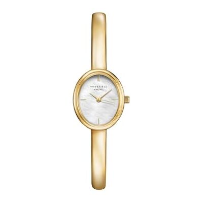 Rosefield Bangle Montre Femme Cadran Nacre Blanc Bracelet Acier Plaqué Or 23K 19.5x23.5 mm Rosefield Bangle Montre Femme Cadran Nacre Blanc Bracelet Acier Plaqué Or 23K 19.5x23.5 mm