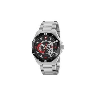 Marea Montre Boîtier Et ARMIS Acier Lunette Cadran Noir B35356/1, bracelet Marea Montre Boîtier Et ARMIS Acier Lunette Cadran Noir B35356/1, bracelet