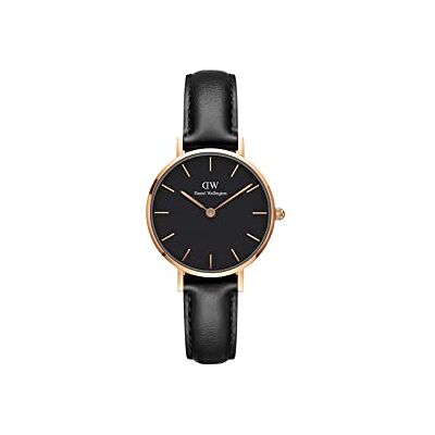 Daniel Wellington DW00100224 Dames petite zwart sheffield roségoud horloge van 28 mm Daniel Wellington DW00100224 Dames petite zwart sheffield roségoud horloge van 28 mm
