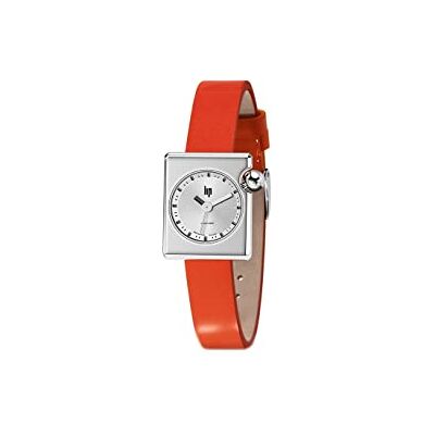 Lip Mach 2000 Mini Square Montre Femme Acier Cuir Orange 671175 Lip Mach 2000 Mini Square Montre Femme Acier Cuir Orange 671175