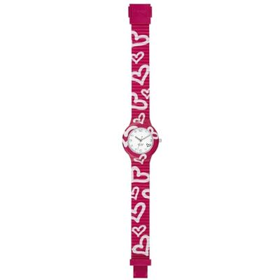 HIP HOP , Collection Be Loved, Montre femme, bracelet en silicone imprimé, boîtier 32 mm, mouvement à quartz, résistant à l'eau, fermeture pratique, longueur réglable jusqu'à 23,7 cm, rose, One size HIP HOP , Collection Be Loved, Montre femme, bracelet en silicone imprimé, boîtier 32 mm, mouvement à quartz, résistant à l'eau, fermeture pratique, longueur réglable jusqu'à 23,7 cm, rose, One size