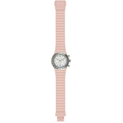 HIP HOP Montre Homme et Femme Chrono 39MM Cadran Blanc et Bracelet en Silicon, Metal Rosa, Mouvement Chrono Quartz, sangle HIP HOP Montre Homme et Femme Chrono 39MM Cadran Blanc et Bracelet en Silicon, Metal Rosa, Mouvement Chrono Quartz, sangle