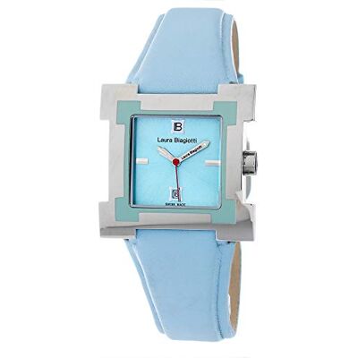 Laura Biagiotti Montre analogique pour femme à quartz avec bracelet en cuir LB0038L-AZ Laura Biagiotti Montre analogique pour femme à quartz avec bracelet en cuir LB0038L-AZ