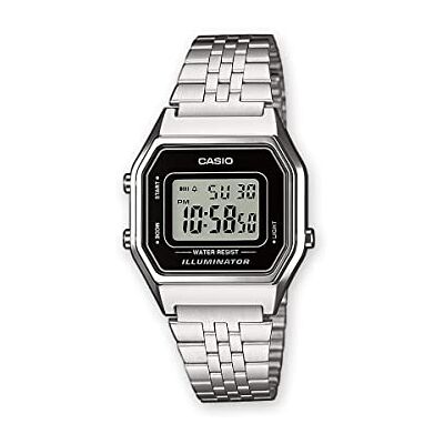 Casio Montre Femme Quartz 0 mm Cadran Noir Bracelet Acier Argenté LA680WEA-1EF, bracelet Casio Montre Femme Quartz 0 mm Cadran Noir Bracelet Acier Argenté LA680WEA-1EF, bracelet