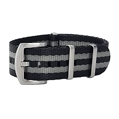 masar 22mm Premium Bracelet NATO XXL Noir Gris Tissu Nylon 32cm James-Bond 007 Bracelet de Montre Plongée Diver Homme -Strap Band 22 mm Black/Grey masar 22mm Premium Bracelet NATO XXL Noir Gris Tissu Nylon 32cm James-Bond 007 Bracelet de Montre Plongée Diver Homme -Strap Band 22 mm Black/Grey