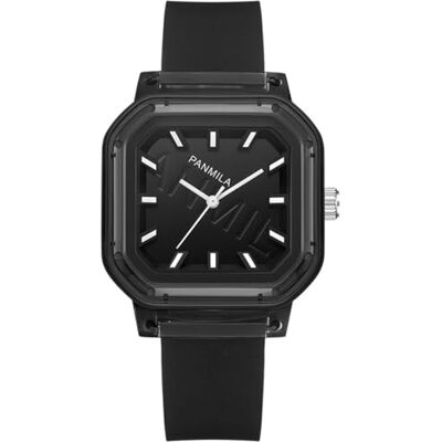 Alienwork Montre de sport étanche pour enfants garçons filles, Noir/noir/blanc/bracelet en silicone noir Alienwork Montre de sport étanche pour enfants garçons filles, Noir/noir/blanc/bracelet en silicone noir