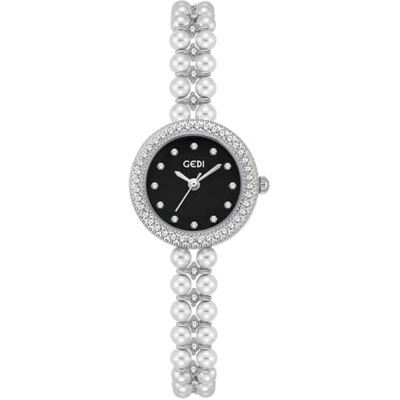 Alienwork GEDI Montre pour femme avec bracelet en métal, Argenté/noir/bracelet en métal argenté, Bracelet Alienwork GEDI Montre pour femme avec bracelet en métal, Argenté/noir/bracelet en métal argenté, Bracelet
