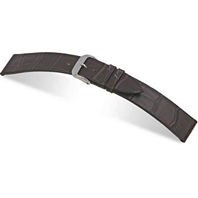 RIOS1931 Bracelet de montre pour homme Miami Mod. 35, couleur alligator gaufré, largeur 18 mm, longueur 114/82 mm, couleur moka, marron, lanière RIOS1931 Bracelet de montre pour homme Miami Mod. 35, couleur alligator gaufré, largeur 18 mm, longueur 114/82 mm, couleur moka, marron, lanière
