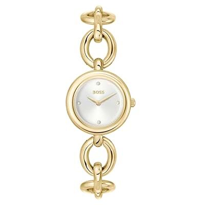 Boss Montre à Mouvement à Quartz Trois Aiguilles pour Femme Collection LIVE avec Bracelet en Acier Inoxydable Or Jaune Clair 1502792 Boss Montre à Mouvement à Quartz Trois Aiguilles pour Femme Collection LIVE avec Bracelet en Acier Inoxydable Or Jaune Clair 1502792