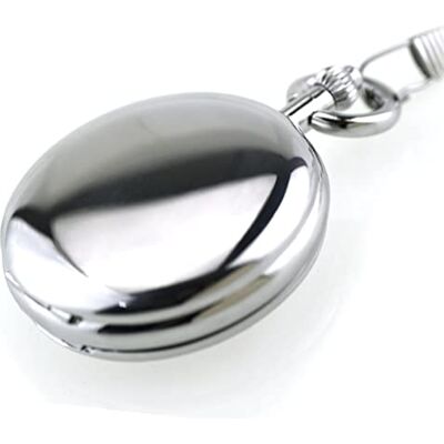 hixswnu Montre de poche à double ouverture avec chaîne Montre à gousset mécanique manuelle pour homme et femme Design classique à rabat hixswnu Montre de poche à double ouverture avec chaîne Montre à gousset mécanique manuelle pour homme et femme Design classique à rabat
