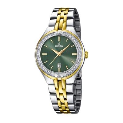 Festina Montre femme Mademoiselle bicolore cadran vert Festina Montre femme Mademoiselle bicolore cadran vert
