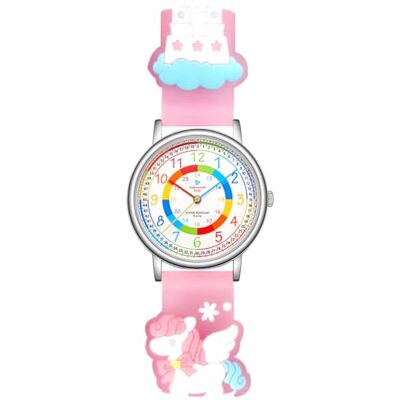 Alienwork Enfants Montre d'Apprentissage Enfants Garçons Filles Temps d'Apprentissage Silicone Léger Doux Imperméable, Licorne/Argent/Multicolore/Bracelet Caoutchouc Pink-Transparent, bracelet Alienwork Enfants Montre d'Apprentissage Enfants Garçons Filles Temps d'Apprentissage Silicone Léger Doux Imperméable, Licorne/Argent/Multicolore/Bracelet Caoutchouc Pink-Transparent, bracelet