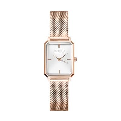 Rosefield Octagon XS Montre Femme Cadran White Sunray Bracelet Mesh 19.5x24mm Rosefield Octagon XS Montre Femme Cadran White Sunray Bracelet Mesh 19.5x24mm