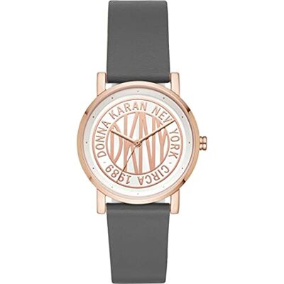 DKNY Montre analogique à quartz pour femme avec bracelet en cuir NY2764, Weiß, Bracelet DKNY Montre analogique à quartz pour femme avec bracelet en cuir NY2764, Weiß, Bracelet