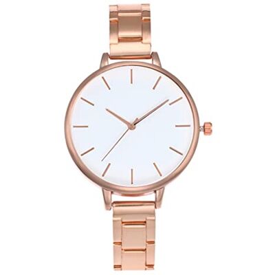 INGRAX Montres Dames Montre Noir Couleur Grand Cadran Rond Dames Montres Hommes Simple Mini Large Bande en Acier Inoxydable Montres pour Femmes Design Décent Hommes INGRAX Montres Dames Montre Noir Couleur Grand Cadran Rond Dames Montres Hommes Simple Mini Large Bande en Acier Inoxydable Montres pour Femmes Design Décent Hommes