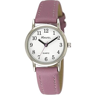 Ravel Montre à quartz analogique pour femme Couleur pastel R0137, violet, Small 27mm watch case, Sangle Ravel Montre à quartz analogique pour femme Couleur pastel R0137, violet, Small 27mm watch case, Sangle
