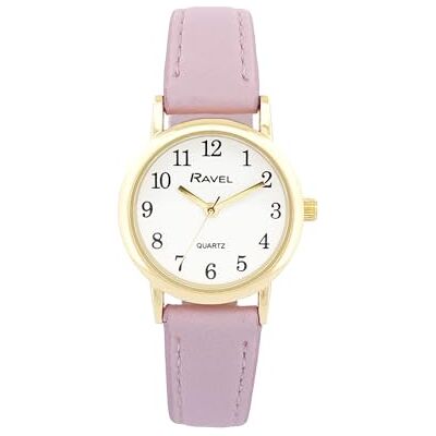 Ravel Montre Femme Couleur Pastel Everyday Silver Tone Quartz Analogique R0137, Violet/doré, Small 27mm watch case, Sangle Ravel Montre Femme Couleur Pastel Everyday Silver Tone Quartz Analogique R0137, Violet/doré, Small 27mm watch case, Sangle