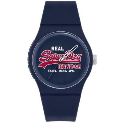 Superdry Montre décontractée SYG280UR, Bleu, sangle Superdry Montre décontractée SYG280UR, Bleu, sangle