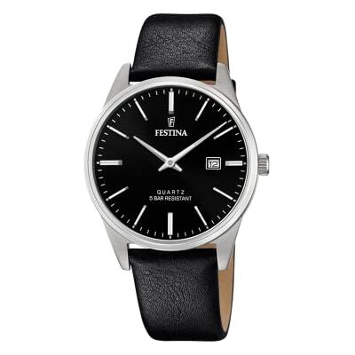 Festina Homme Analogique Quartz Montre avec Bracelet en Cuir F20512/4, sangle Festina Homme Analogique Quartz Montre avec Bracelet en Cuir F20512/4, sangle