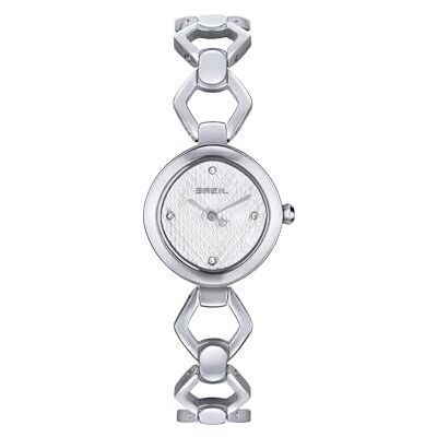 BREIL Montre femme FLAKE cadran mono-couleur blanc mouvement seulement temps 2H quartz et bracelet acier argenté TW2027, Glamour, Glamour BREIL Montre femme FLAKE cadran mono-couleur blanc mouvement seulement temps 2H quartz et bracelet acier argenté TW2027, Glamour, Glamour