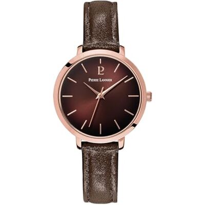 Pierre Lannier Montre femme cuir chocolat collection Chouquette Pierre Lannier Montre femme cuir chocolat collection Chouquette