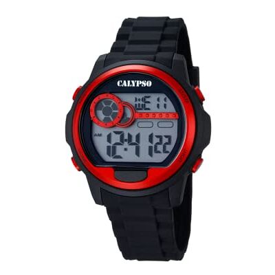 Calypso K5667/2 Montre Homme Quartz Digitale Alarme Chronomètre Bracelet Plastique Noir, Noir, sangle Calypso K5667/2 Montre Homme Quartz Digitale Alarme Chronomètre Bracelet Plastique Noir, Noir, sangle