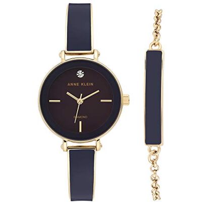 Anne Klein Femme Analogue Quartz Montre avec Bracelet en métal AK/3620PLST, Violet, Élégant Anne Klein Femme Analogue Quartz Montre avec Bracelet en métal AK/3620PLST, Violet, Élégant