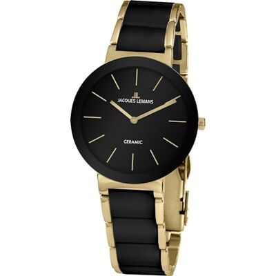 JACQUES LEMANS Montre classique 42-8E, Or, Bracelet JACQUES LEMANS Montre classique 42-8E, Or, Bracelet