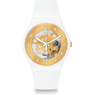 Swatch Montre Femme SUOZ148, Blanc, Bracelet, Blanc, Bracelet Swatch Montre Femme SUOZ148, Blanc, Bracelet, Blanc, Bracelet